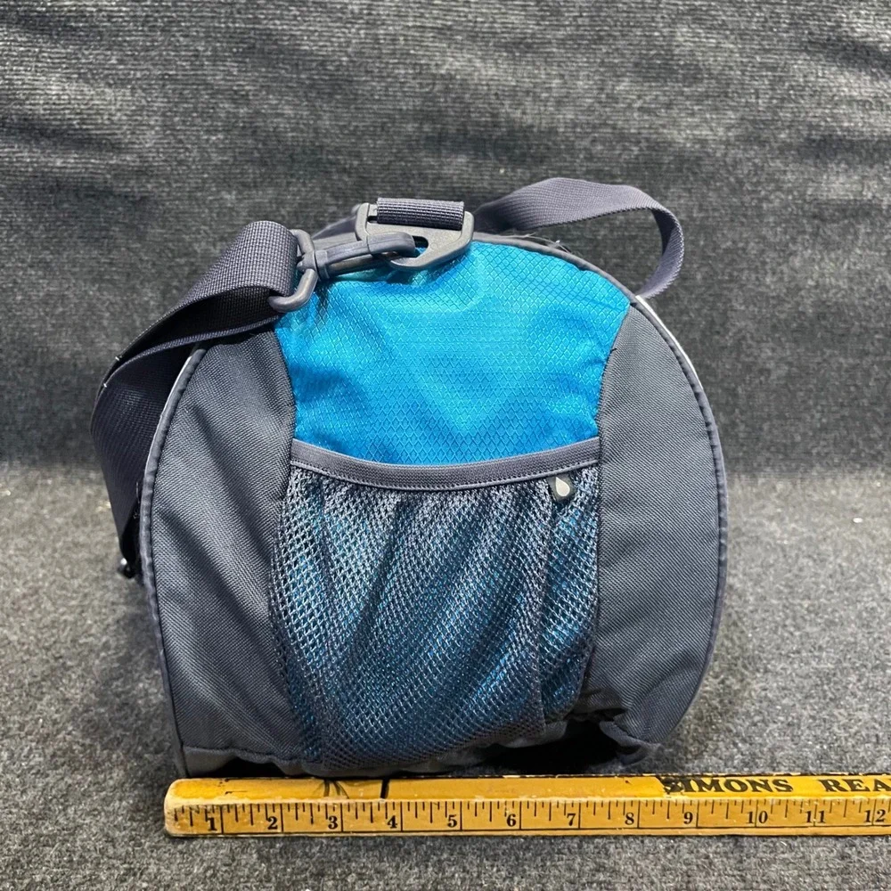 adidas Defender Small Duffle Bag Blue Grey Sports Gym Travel Gear Luggage